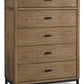 Tomtyn - Light Brown - Five Drawer Chest