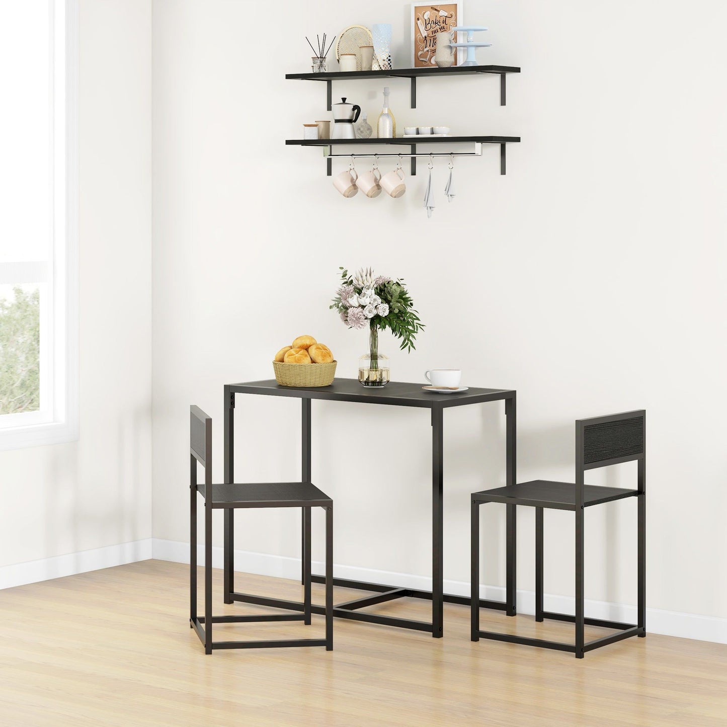 Industrial Dining Set for 2 - Black