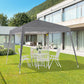 8' x 8' Pop Up Canopy, Outdoor Folding Tent, Portable Party Tent with Carrying Bag for Camping, Party, Picnic, Grey