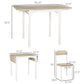 Foldable Dining Table Set for 2, Drop-Leaf Kitchen Table with 2 Chairs for Apartments, Studios, Natural Drop-leaf Dining Table Set Includes 2 Chairs