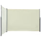 236" x 63" Outdoor Privacy Wall, Double Retractable Side Awning, Patio Screen for Garden, Balcony, Backyard, Cream White
