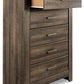 Juararo - Dark Brown - Five Drawer Chest