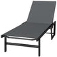 Lounge Chair Outdoor, 63 cm Wide Chaise Lounge Tanning Chair, 4-Position Outdoor Tanning Lounger, Dark Grey