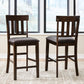 Haddigan - Upholstered Barstool (Set of 2) - Dark Brown