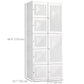 Portable Wardrobe Closet, Folding Bedroom Wardrobe, Clothes Storage Organizer with Cube Compartments, White