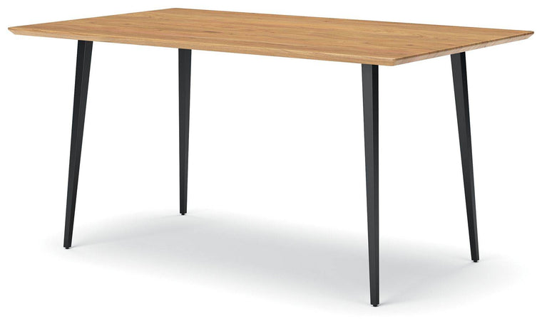 Gretlynn - Black / Natural - Rectangular Dining Room Table - Forward Furniture