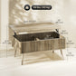 Lift Top Coffee Table with Storage, Center Table with Hidden Compartments and Pine Wood Legs for Living Room, Oak