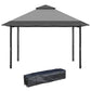 13' x 13' Pop Up Party Tent Outdoor Canopy with Top Vent, 3-Level Adjustable Height, and Roller Bag, Grey