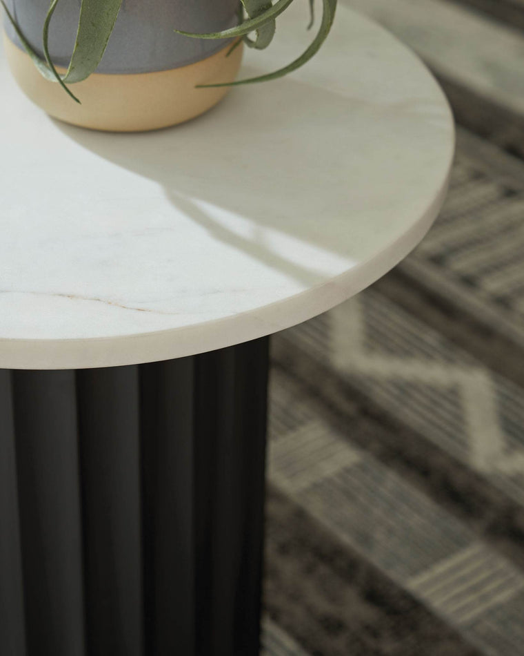 Wainstone - Black / White - Accent Table - Forward Furniture