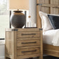 Ridgester - Three Drawer Night Stand - Light Brown
