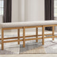 Havonplane - Brown - XL Counter Height Upholstered Dining Bench