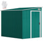 5' x 7' Galvanized Lean-To Shed with Sliding Doors and Foundation