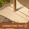Natural Wood Adirondack Tete-a-Tete Bench with Table