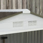 7'x 4'x 6' Garden Tool Shed Metal Storage Shed w/ Foundation Kit and Double Doors Silver