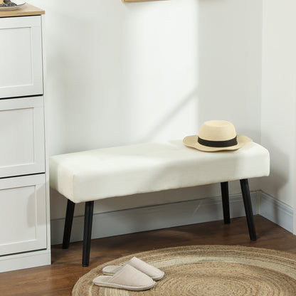 39" Corduroy Storage Bench with Steel Legs