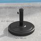 48 lbs Black Round HDPE Patio Umbrella Base