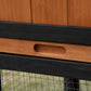 69" Black Wooden Rabbit Hutch with Run & Ramp