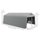 Portable Garage, Heavy Duty Carport Canopy with Ventilation Windows and Large Roll-up Door, Dark Grey