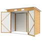 8' x 4' Galvanized Metal Shed with Double Doors