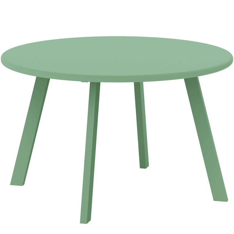 Round Metal Side Table with Non-Slip Foot Pads