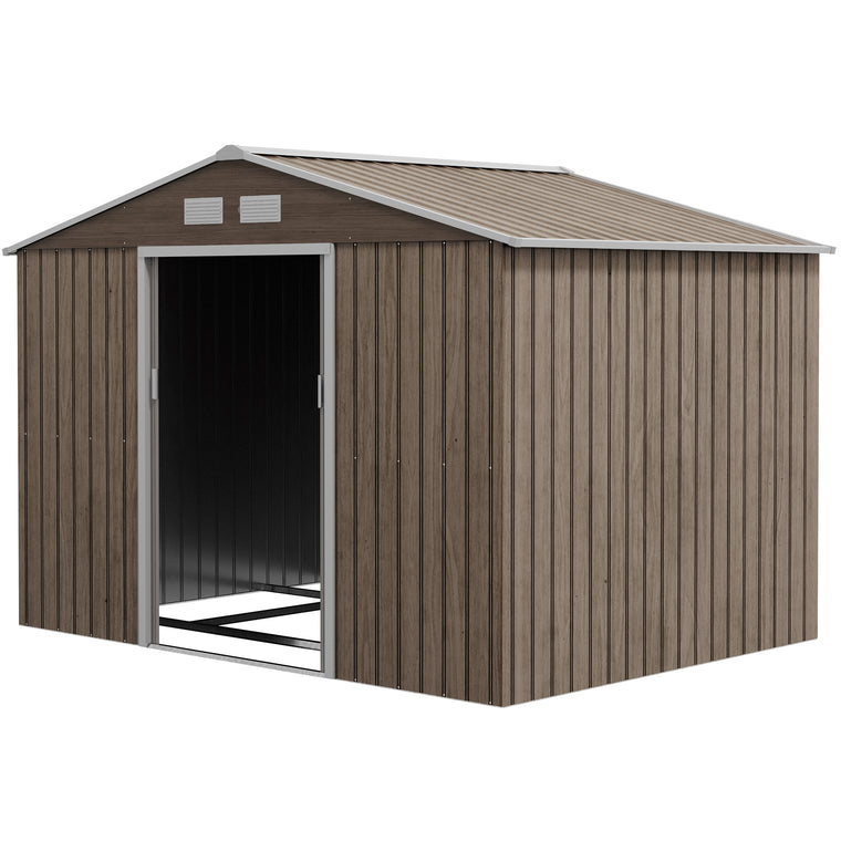 9.1' x 6.4' x 6.3' Metal Storage Shed with Double Doors
