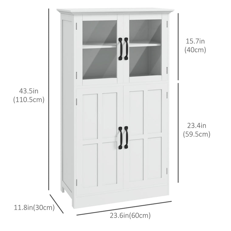 Sideboard Buffet Cabinet with Glass Doors
