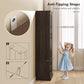72" LED Kitchen Pantry Cabinet, Buffet Storage Cabinet with 10 Door Shelves, 2 Drawers and Adjustable Shelves, Brown