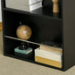 Bar Table Counter Height Dining Table with 3 Storage Shelves for Kitchen, Dining Room, Living Room, Black