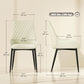 Set of 4 Upholstered Kitchen Chairs, Modern Dining Chairs with Diamond Tufting and Steel Legs for Dining Room, Cream White
