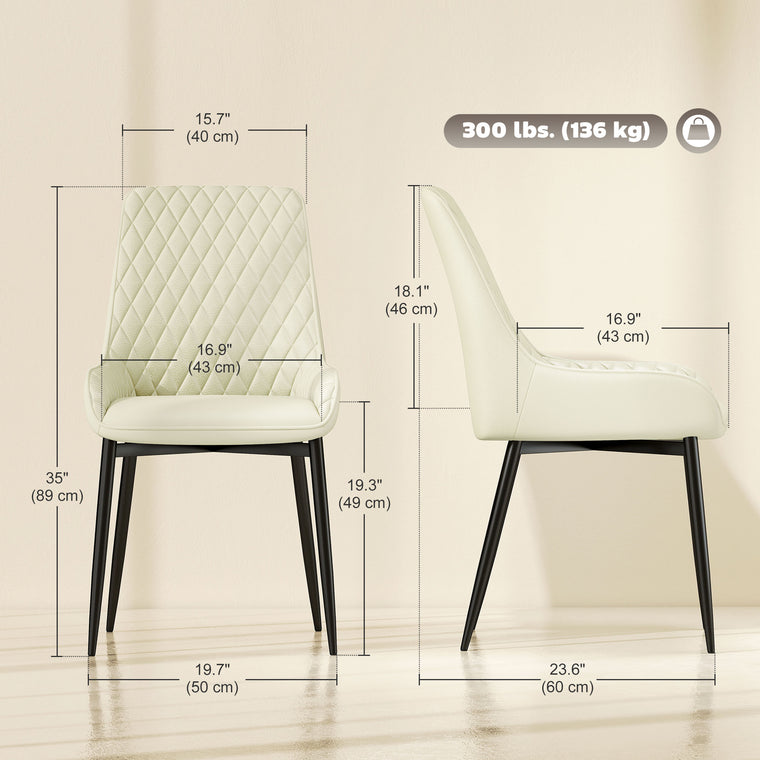 Tufted Upholstered Dining Chairs Set of 4