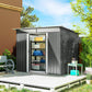 6' x 8.5' Outdoor Metal Garden Shed Utility Tool Storage Steel Backyard House, Dark Grey