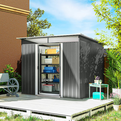 6' x 8.5' Metal Garden Shed
