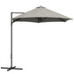 8.5FT Light Grey Roma Cantilever Parasol with Cross Base