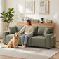 3 Seater Sofa with Storage Pockets, Modern Upholstered Couch with Pocket Springs, Green