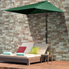 8ft Half Umbrella Outdoor Balcony Parasol Patio Garden Outdoor Window Sun Shade w/ 5 Ribs, Green