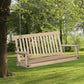 2-Seater Patio Swing Chair, Fir Wooden Porch Swing with Slatted Design, Hanging Chains for Outdoor, Garden, Black