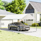 10' x 20' Carport Heavy Duty Galvanized Car Canopy with Included Anchor Kit, 3 Reinforced Steel Cables, White