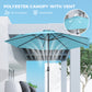 10' x 8' Round Market Umbrella, Patio Umbrella with Crank Handle and Tilt, Outdoor Parasol for Garden, Sky Blue