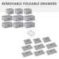 Dresser for Bedroom with 9 Drawers, 4-Tier Fabric Chest of Drawers, Tall Dresser Storage Tower with Steel Frame and Wooden Top for Closets, Nursery Room, Grey