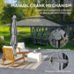 10' x 10' Cantilever Patio Umbrella, Double Top Square Offset Umbrella with 360° Rotation, Light Grey