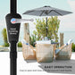 Patio Sun Umbrella, Outdoor Parasol with 6 Ribs, Light Grey
