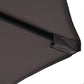 Outdoor Patio Umbrella Offset Cantilever Umbrella with Twin Canopy Sunshade Umbrella with Lift Crank Grey
