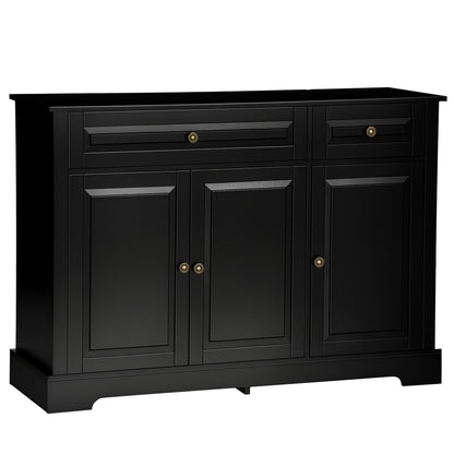 Sideboard Buffet Cabinet with 2 Drawers - Black
