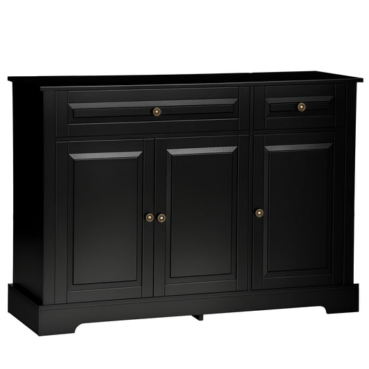 Sideboard Buffet Cabinet with 2 Drawers - Black