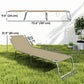 Folding Outdoor Lounge Chair Reclining Tanning Chair with Breathable Mesh Fabric for Patio Garden Pool, Brown