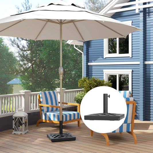 Umbrella Base, 33lbs HDPE Outdoor Umbrella Stand Parasol Stand with Cut-Out Design