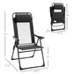 Set of 4 Camping Chairs, Outdoor Folding Lounge Chair Set with 5 Level Adjustable Backrest, Removable Headrest, Armrest for Camping, Backyard, Grey