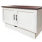 Cape Cod Murphy Cabinet Bed in Brushed White and Acacia