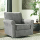 Renley - Swivel Glider Accent Chair - Ash