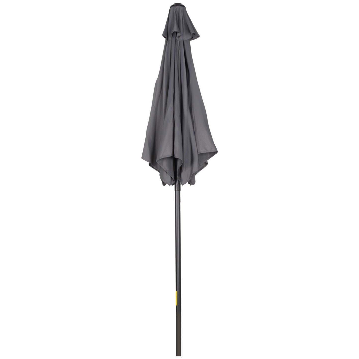 6.6FT Patio Umbrella, Outdoor Parasol with 6 Solid Ribs, Dark Grey